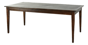 Antique French Oak Dining Table with a Dark Color Scheme