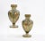 Pair Antique French Hand Gilt / Decorated Enameled Gray Tinted Glass Vases For Sale - Image 12 of 12