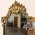 Antique Italian Gilded and Painted Rococo Style Mirror For Sale - Image 10 of 14