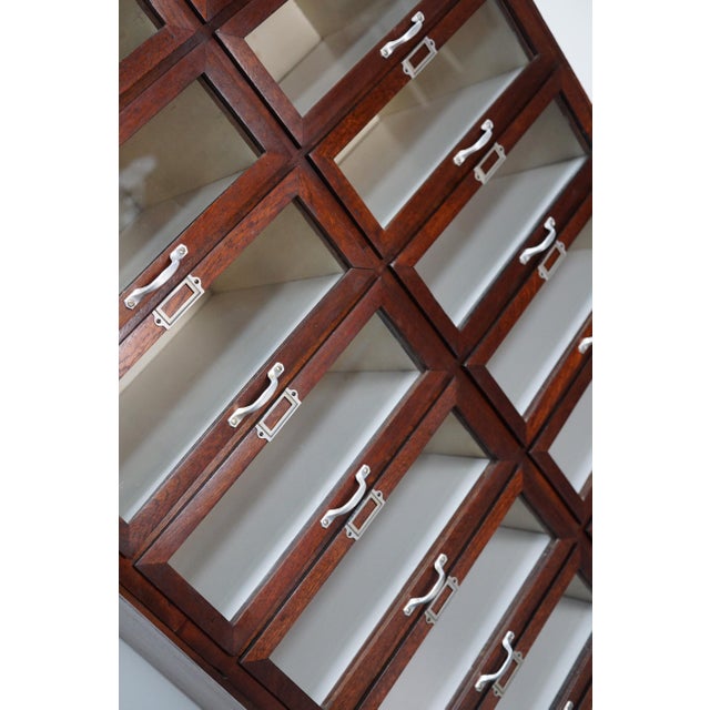 Vintage Dutch Mahogany Haberdashery Shop Cabinet, 1930s For Sale - Image 10 of 18