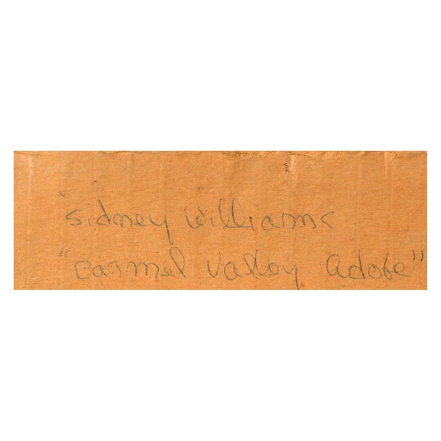 Mid Century Carmel Valley Adobe Landscape by Sidney Williams For Sale - Image 4 of 4