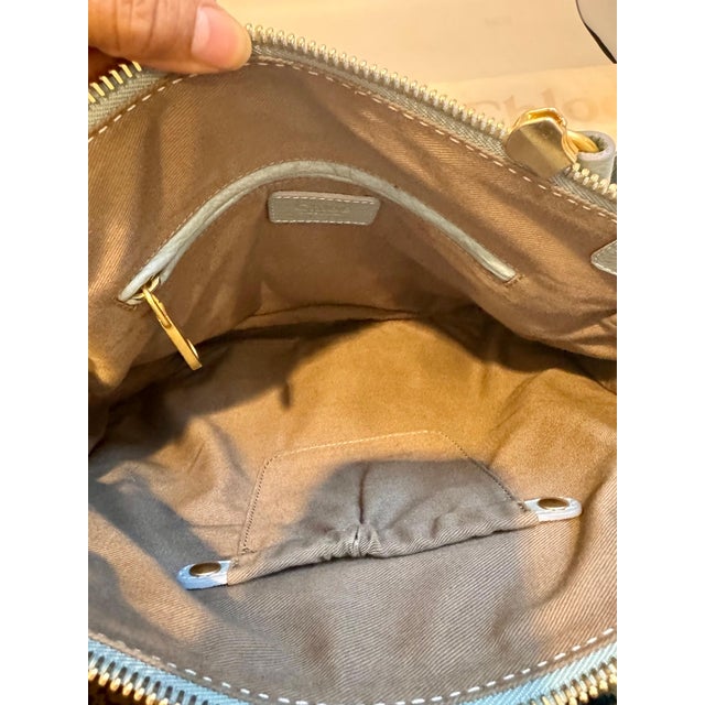 Chloé Women's Gray Marcie Small Double Carry Foldover Tote Bag, Brand New For Sale - Image 9 of 18