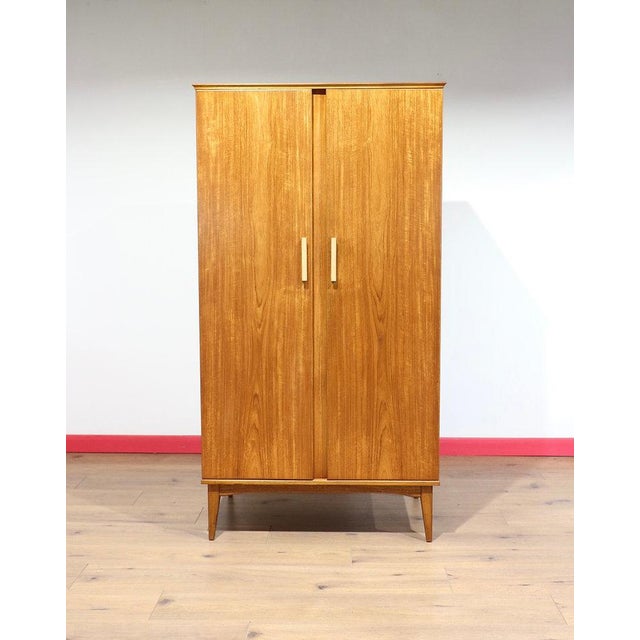 Mid Century Modern Teak Wardrobe Armoire by Alfred Cox Danish Style For Sale - Image 10 of 15