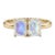 Rainbow Moonstone Toi Et Moi Style Ring - Dual Gemstone Stacking Ring Us 7 For Sale