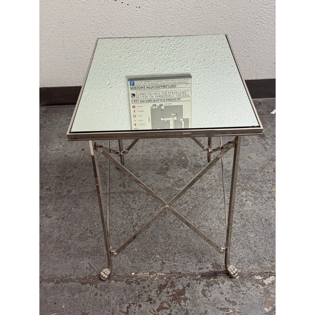 Directoire Rectangular Mirrored Side Table For Sale - Image 11 of 12