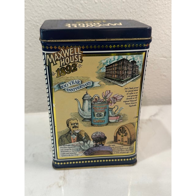 Add a touch of nostalgic Americana to your kitchen, shelf, or bar cart with this striking vintage Maxwell House...