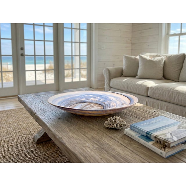 This large Murano glass centerpiece, crafted by renowned glassmaker Effetre, is an elegant furnishing accessory that...