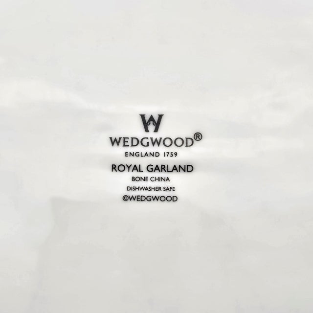 Wedgwood “Royal Garland” Fine Bone China Oval Platter, England (13") For Sale - Image 9 of 9