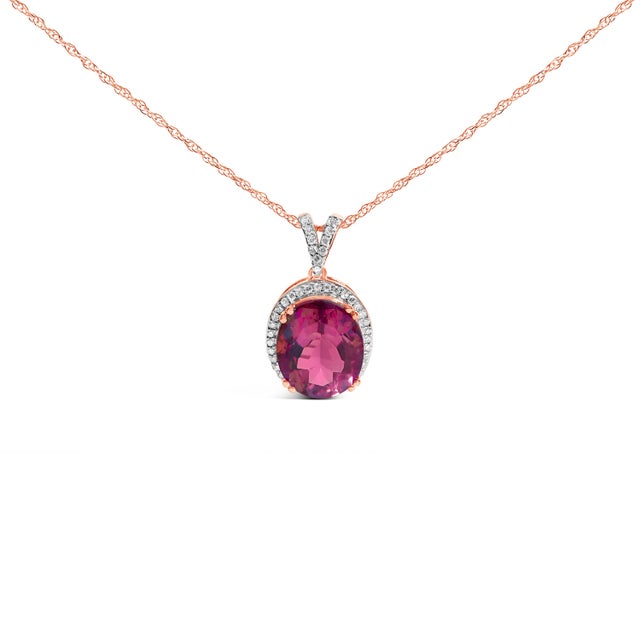 Delicately crafted in .925 sterling silver and graced with a sumptuous 14K rose gold vermeil, this pendant necklace...