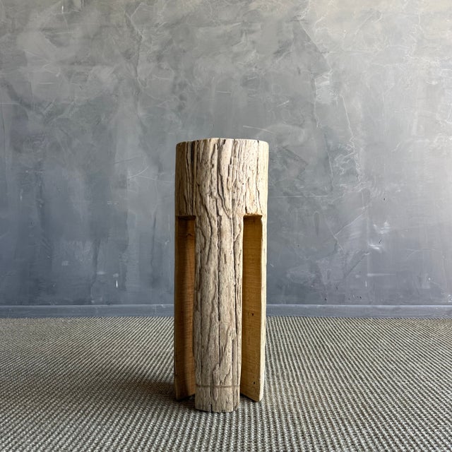 Mid-Century Modern Late 20th Century Kona Stump Elm Wood Side Table #C45 For Sale - Image 3 of 10