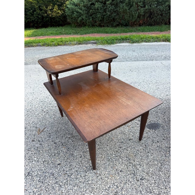 Bassett Furniture Mid Century Bassett Furniture Side Tables, Pair For Sale - Image 4 of 11