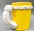 1970's Rubel Yellow & White Tassel Ceramic Coffee Service Set With Tray, 6 Mugs, Sugar and Creamer - Retro, McM, Grandmillenial For Sale - Image 16 of 17