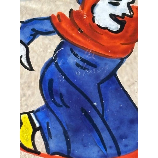 C’est La Mère Michel Trinket Tray in Enameled Glass by Émile Gallé For Sale - Image 5 of 8