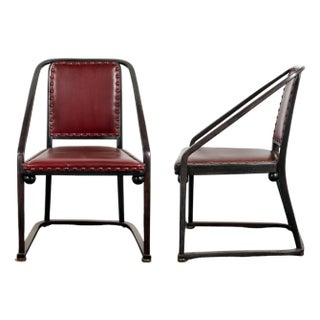 Rare Pair of Josef Hoffmann Model 725 B/F Chairs for J. & J. Kohn For Sale