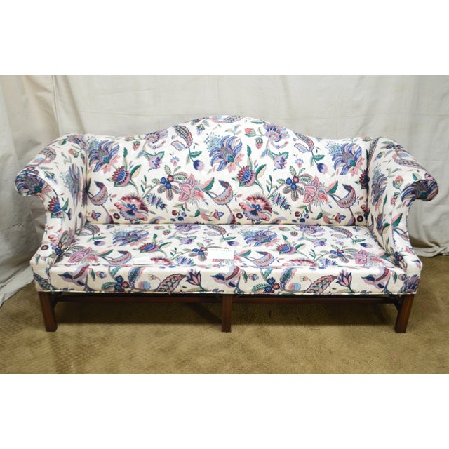 Ethan Allen Chippendale Style Camel Back Sofa Chairish