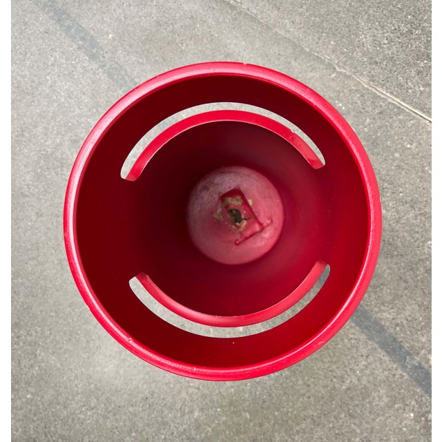 Mid-Century Modern Mid-Century Modern Space Age German Red Umbrella Stand, 1960s For Sale - Image 3 of 18
