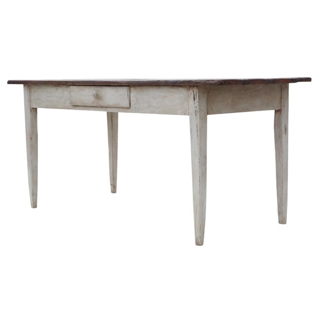 Dining Table in Pine with Drawer For Sale - Image 3 of 11