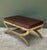 Vintage Rattan and Leather Bench For Sale - Image 11 of 18