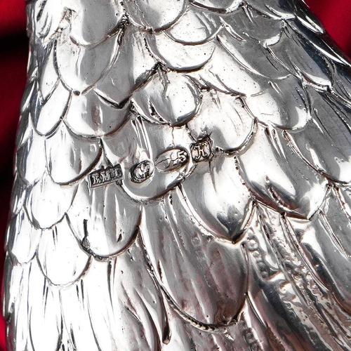 Large Antique Edwardian Silver Partridge Bird Box from Boaz Moses Landeck, 1910s For Sale - Image 18 of 18