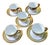 1980s Etruscan Revival Germany Alpine Greek Key 5 Tea Gold Set - 10 pcs For Sale