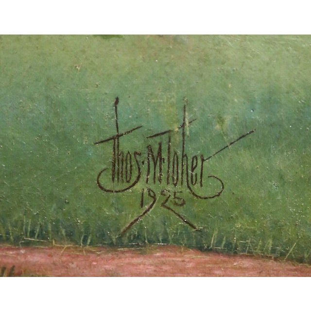 Early 20th C. Oil on Canvas Horse Painting in Gilt Frame by Thomas Toher, 1925 For Sale - Image 4 of 11