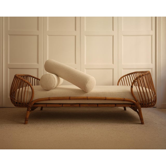 Italian Daybed in Bamboo and Wicker, 1960s For Sale - Image 10 of 10