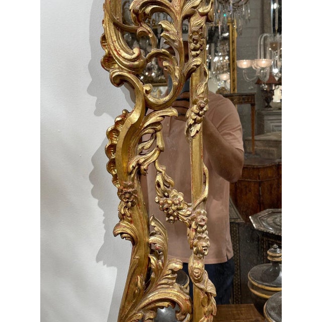Mid 20th Century Italian Carved and Giltwood Mirrors For Sale - Image 5 of 9