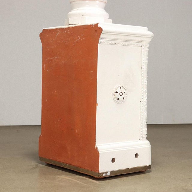 Neoclassical Style Fireplace Stove in Ceramic For Sale - Image 13 of 14