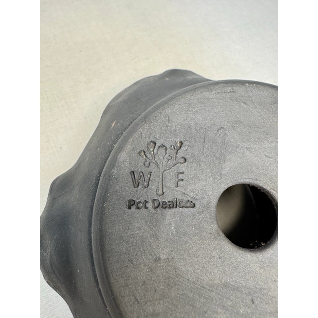 Abstract Modern Studio Art Black Pottery Planter For Sale - Image 9 of 9