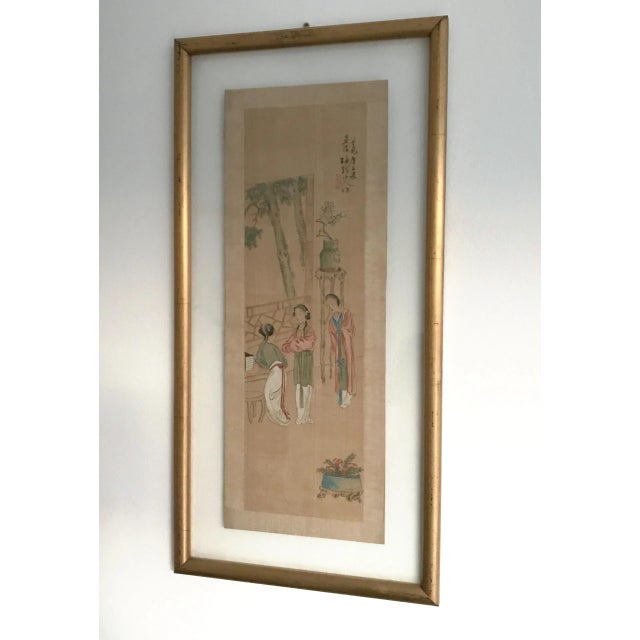 Chinese Early 20th Century Chinese Watercolor Painting, Framed For Sale - Image 3 of 9