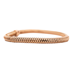 Roberto Coin in 18k Rose Gold Woven Cylinder Flexible Bangle Bracelet