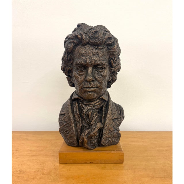 Figurative Vintage Bust of a Man Signed & Dated 1961 For Sale - Image 3 of 9