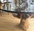Brown Live Edge Cedar Root Dining Table With Oval Glass Top by Hastening Designs For Sale - Image 8 of 12