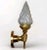 Metal 1950's French Regency Bronze Hand Fist Torch Wall Sconce With Flame Shade For Sale - Image 7 of 14