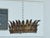 Mid 20th Century Spanish Gilt Metal Semi-Flush Crown Chandelier with Curving Foliage For Sale In Atlanta - Image 6 of 12