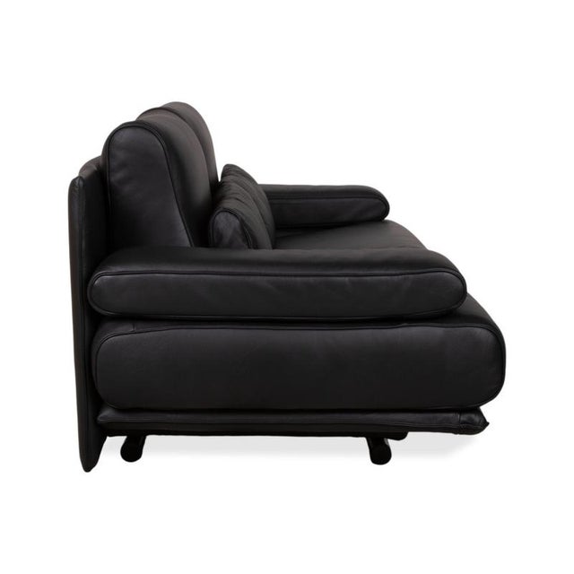 Two-Seater Leather 6500 Sofa in Black with Manual Function from Rolf Benz For Sale - Image 13 of 16