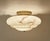 Art Deco Ceiling Light in Ivory Marbled Glass, 1930s For Sale - Image 6 of 17