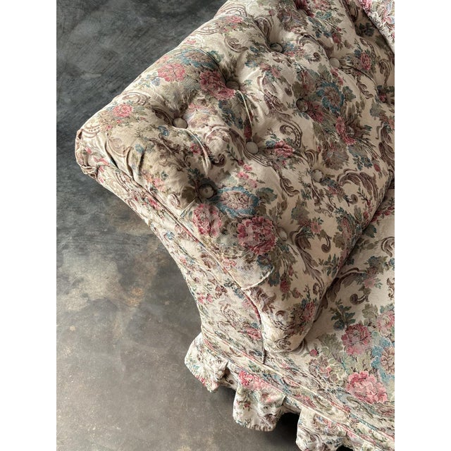 Mid 19th Century Napoleon III Tufted Chaise Longue, France, 19th Century For Sale - Image 5 of 17