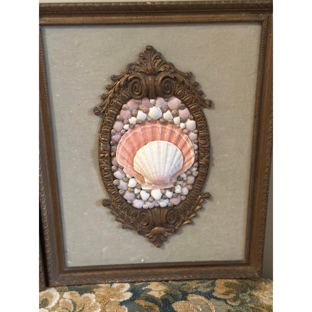 1950s Vintage Shell Art, a Pair For Sale - Image 5 of 8