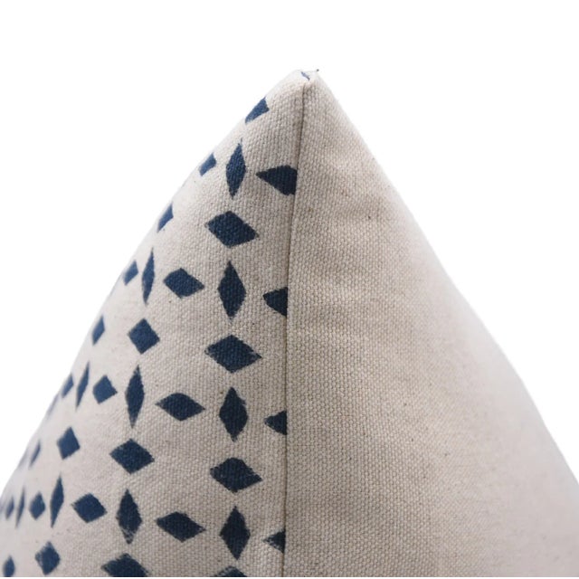 Fabdivine Block Print Cushion Cover 22x22 Inch - Diamond For Sale - Image 6 of 9