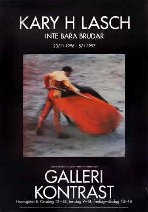 1996 Swedish Exhibition Poster, Galleri Kontrast, Inte Bara Brudar