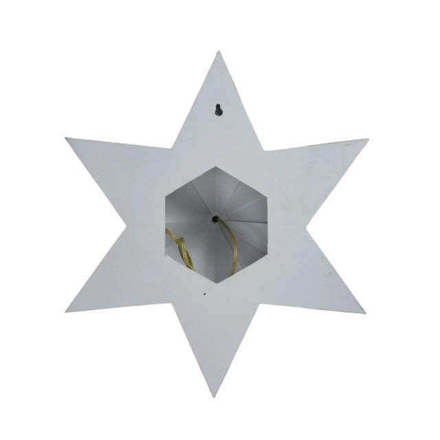 Metal Pair of Vintage Gilded Star Wall Lamps For Sale - Image 7 of 8