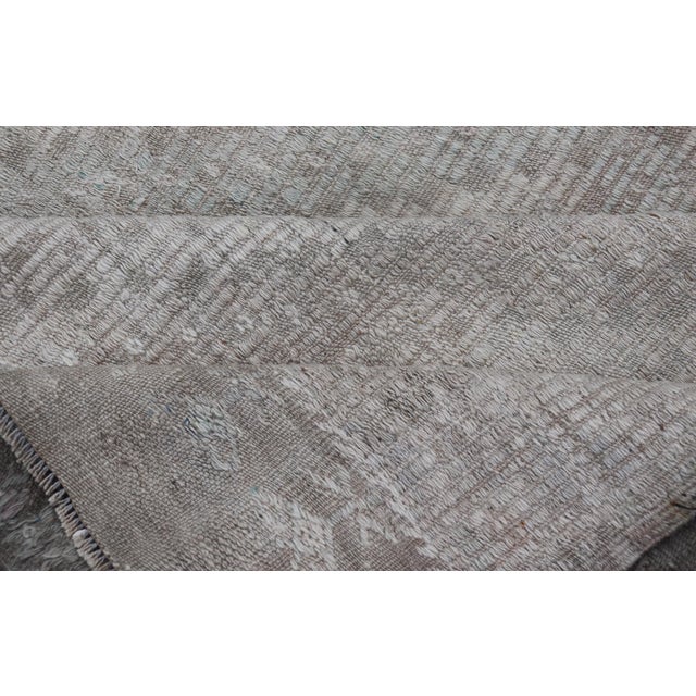 Vintage Hand Woven Turkish Embroidered Rug With Geometric Diamond Design For Sale - Image 11 of 12