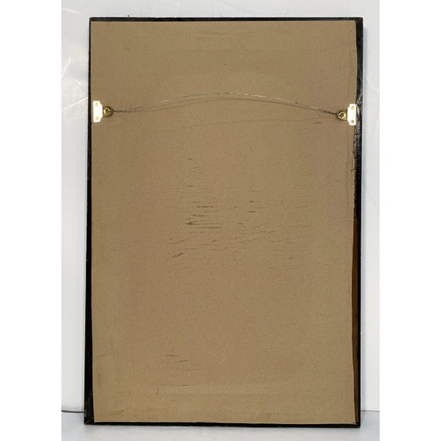 Mid 20th Century French Wall Mirrors With Black and Gilt Frames (H 30 X W 20 1/8) For Sale - Image 5 of 12