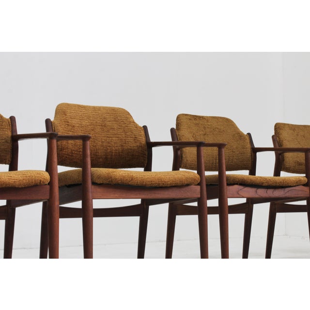 Vintage Danish Teak Model 62A Dining Chairs by Arne Vodder for Sibast, 1960s, Set of 5 For Sale - Image 10 of 12