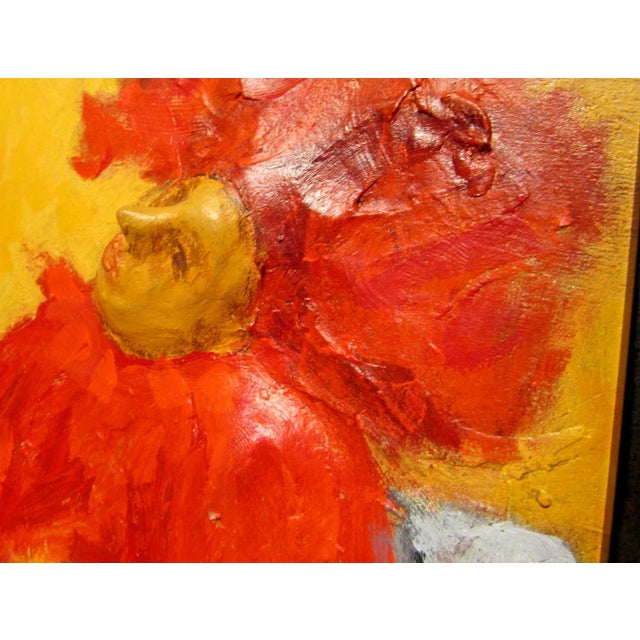 Mark Kanovich Terra-Cotta and Acrylic Painting Wood Panel Signed Dated 2012 Coa For Sale - Image 4 of 13