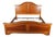 Late 20th Century Lexington French Louis Philippe Style Paneled Cherry Arched King Size Bed For Sale