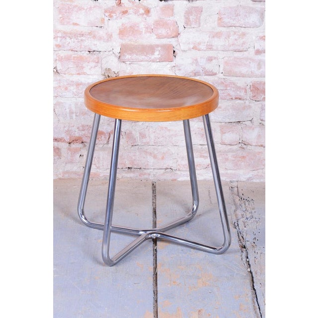 This iconic stool is a prime example of the functionalist Bauhaus design in 1930s Czechoslovakia. The famous Mücke-Melder...