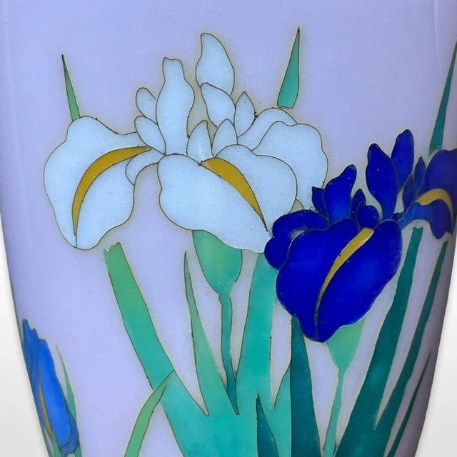 A stunning matching pair of antique Asian pink enameled Cloisonné bulbous vases, circa early 20th century Japan. One...