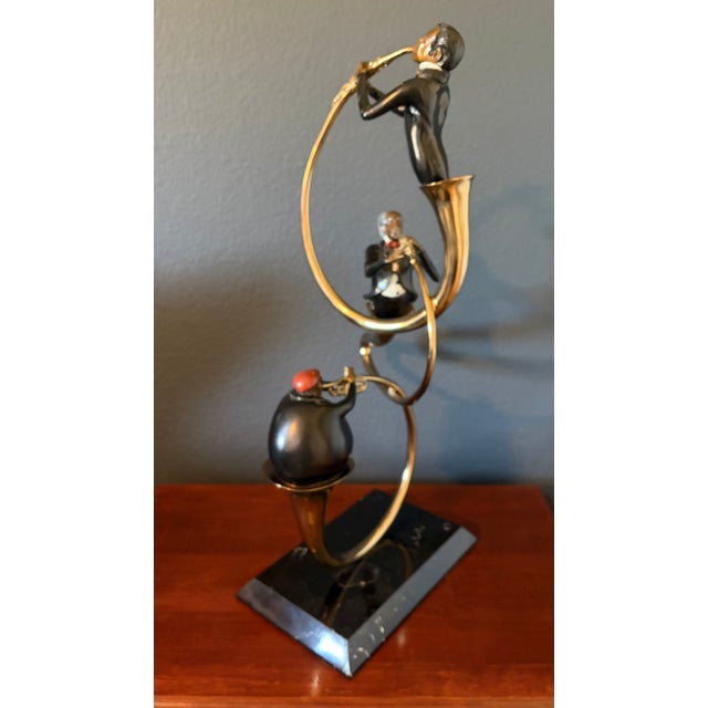 Contemporary 1980s Bronze Sculpture by Paul Wegner Entitled "Swingin Blowing Playin" For Sale - Image 3 of 16